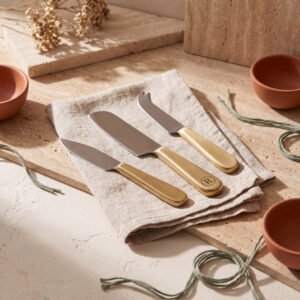 Brass Cheese Knife Set