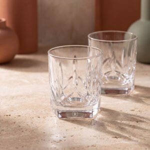 Faceted Rocks Glasses, Set of 2