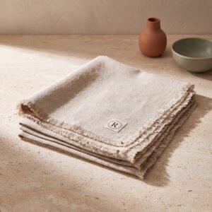 Fringed Linen Placemats, Set of 4