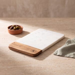 Marble & Wood Cheese Board