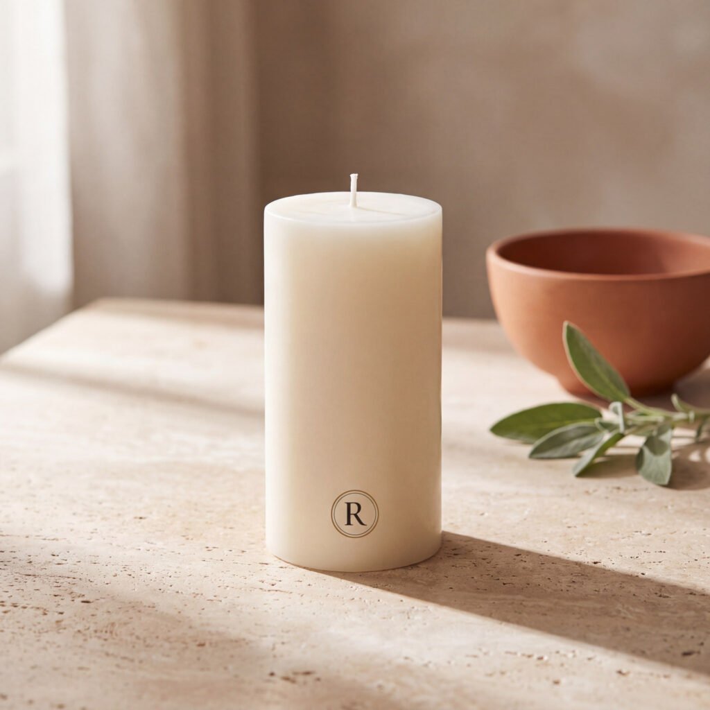 Olive Grove Pillar Candle